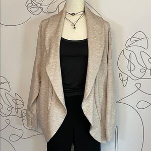 Yogalicious- Beige Open Front Cardigan size M